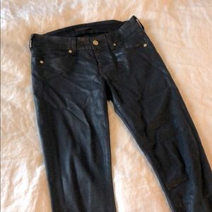 Painted black skinny jeans